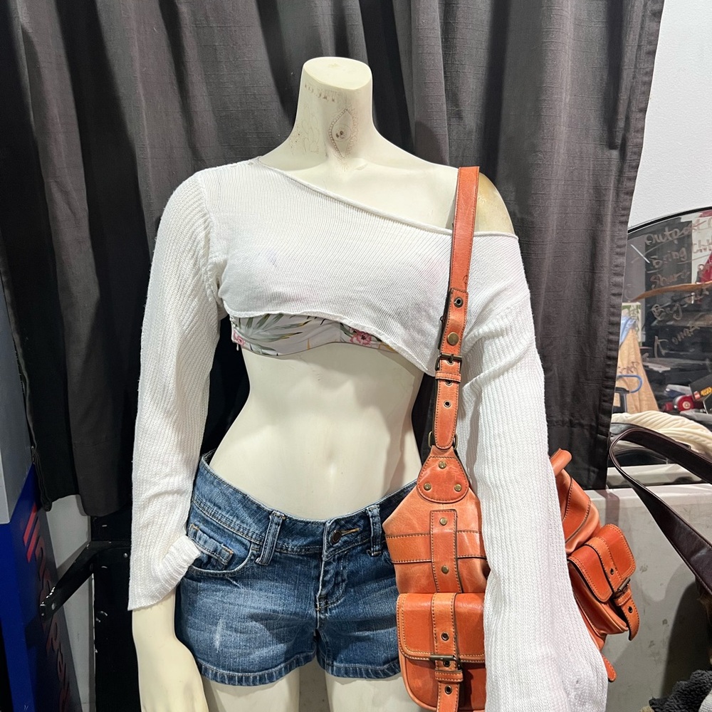 White Off-Shoulder Beach Cover Up